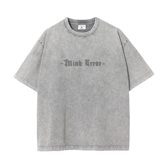 Футболка Mind Error ME Old English Garment Dyed Tee Light Grey