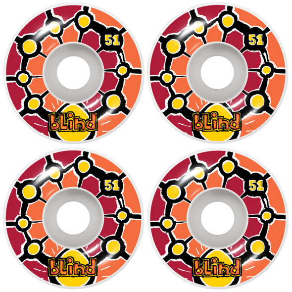Колеса для скейта Blind Round Space V2 Wheels Red/Orange 51 99A
