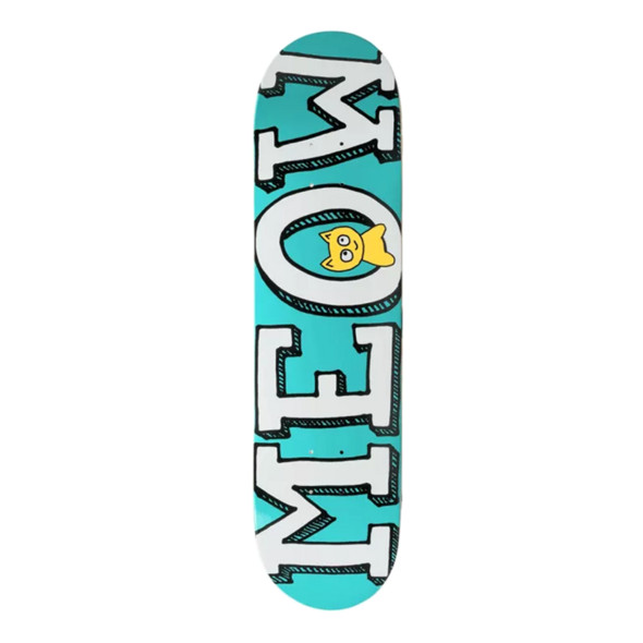 Дека для скейтборда Meow Skateboard logo Deck Teal 7.25