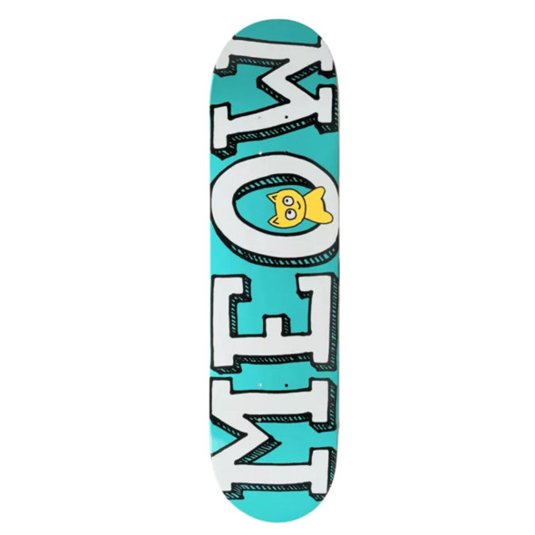 Дека для скейтборда Meow Skateboard logo Deck Teal 7.75