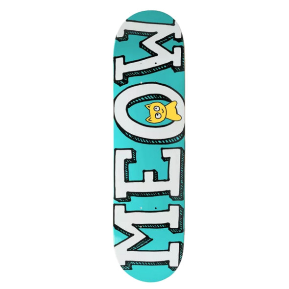 Дека для скейтборда Meow Skateboard logo Deck Teal 8.25