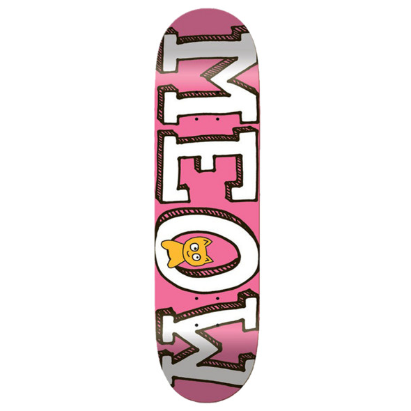 Дека для скейтборда Meow Skateboard logo Deck Pink 8.5