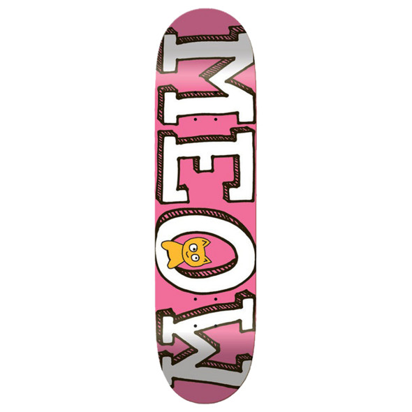 Дека для скейтборда Meow Skateboard logo Deck Pink 7.75