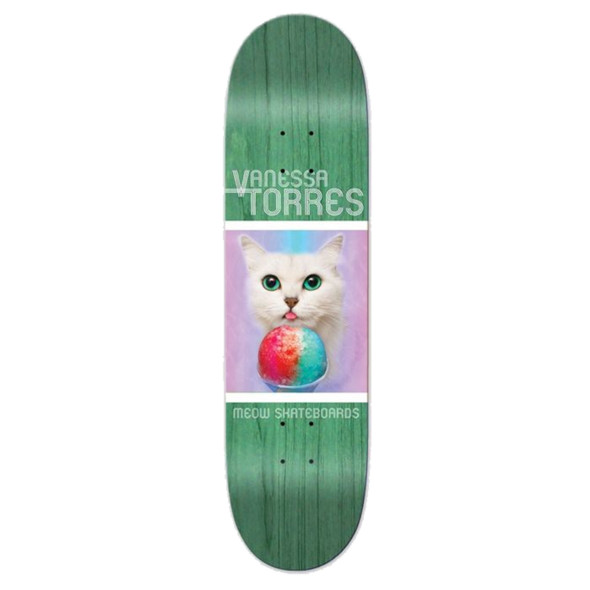 Дека для скейтборда Meow Skateboard Vanessa Torres Furreal Green 8.0