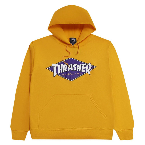Толстовка Thrasher Diamond Logo Hood Yellow