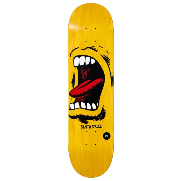 Дека для скейта Santa Cruz Screaming Mouth Birch Yellow 8.0