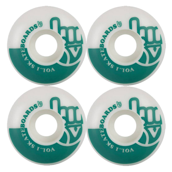 Колеса для скейтборда Vol.1 classic white/teal 51 mm 99A