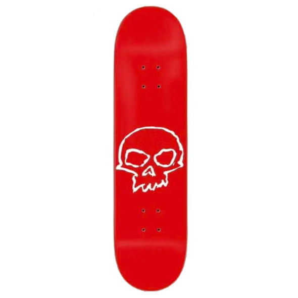 Дека Zero Single Skull white outline / full red 8.0