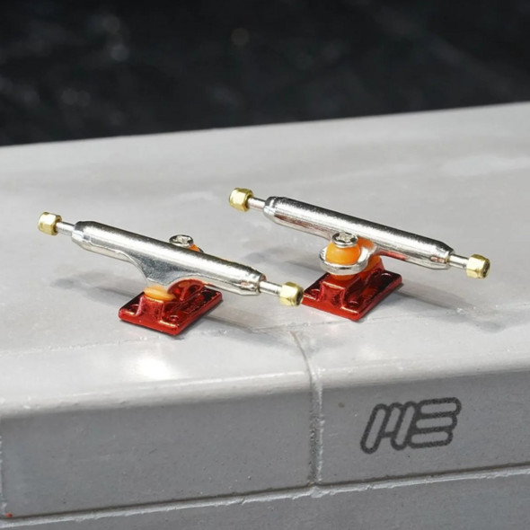 Траки для фингерборда MSS x Leefai Inverted silver/red 34 мм