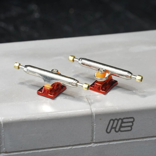 Траки для фингерборда MSS x Leefai Inverted silver/red 32 мм
