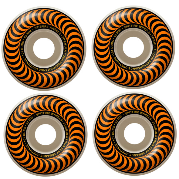 Колеса для скейта Spitfire F4 Classic Wheels Black/Orange 53mm 101A